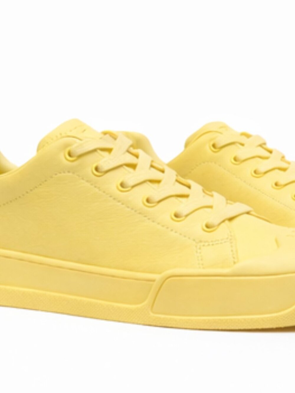 Marni Leather Sneaker in Yellow EU45/US11.5
